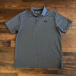 UNDER ARMOUR Heat Gear Mens XL Gray Polo Shirt Golf Stretch. New without tags
